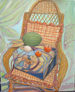 painting Armchair still life